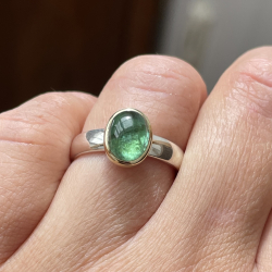 Ring "Lena" - Silber & Gold - Turmalin Bild 2