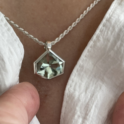 Anhänger "Lydia" - Prasiolith & Silber Bild 2