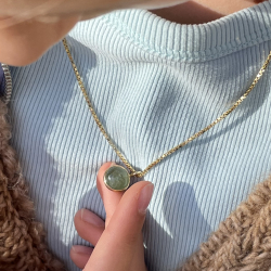 Anhänger „Tilda“ - Beryll & Gold Bild 3