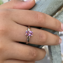 Ring "Manuela" - Weißgold & Turmalin rosa Bild 4