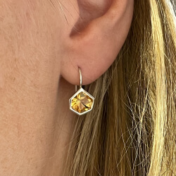 gelbe leuchtende citrinohrringe