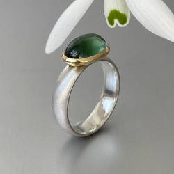 Ring "Marthe" - Silber & Gold - Turmalin Bild 2