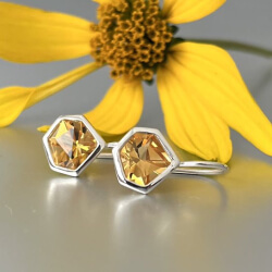 edelsteinohrringe mit citrin
