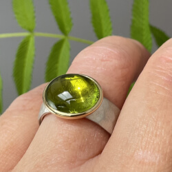 Ring "Mike" - Silber & Gold - Turmalin Bild 2