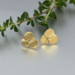 Ohrstecker "Meili" - Gold & Silber Bild 1