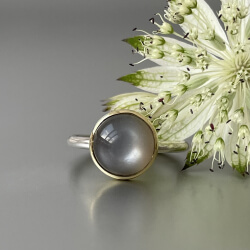 mondsteinring gold und silber