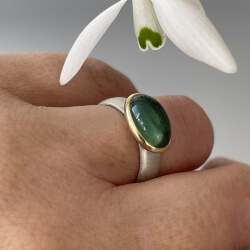 Ring "Marthe" - Silber & Gold - Turmalin Bild 3