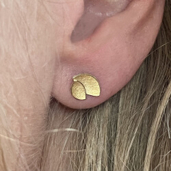 Blättchenohrstecker "Laina" - Gold und Silber Bild 3