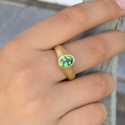 Ring "Mali" - Gelbgold & Tsavorit Bild 3