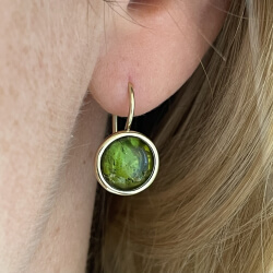 runde kreisanh&auml;nger mit gr&uuml;nem Turmalin