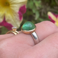 Ring "Paula" aus 925 Silber mit Turmalin grün