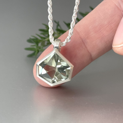 Anhänger "Lydia" - Prasiolith & Silber Bild 3