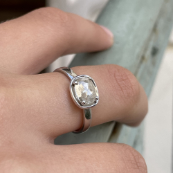 Vintage Verlobungsring mit Diamantrose "Mia" - Platin Bild 3