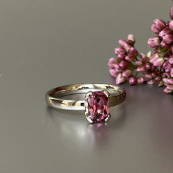 Ring "Manuela" - Weißgold & Turmalin rosa Bild 1
