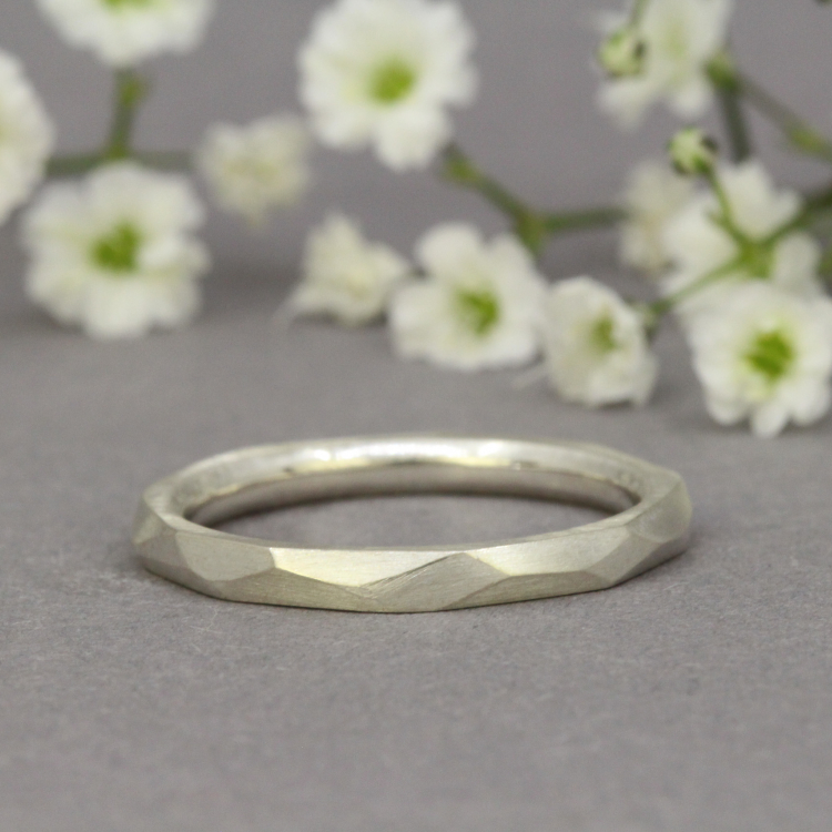 Ring "Frances" - 925 Silber mit großen Facetten